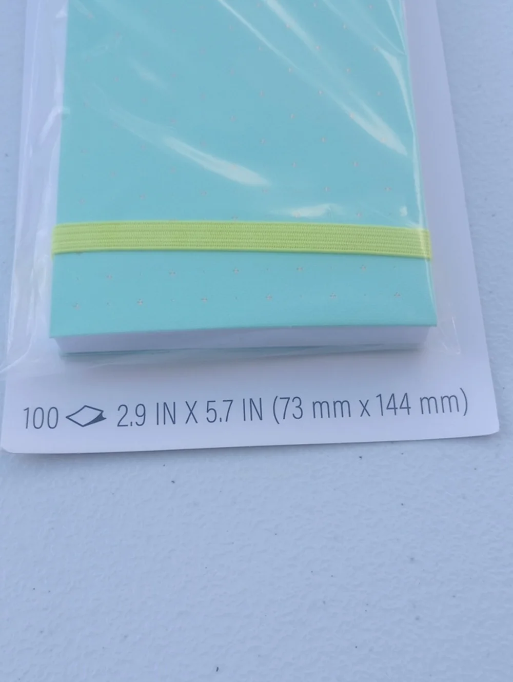 New NOTED by Post-it Mint Reporter Pad with Yellow Elastic 3 Included